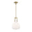 Atlas Lighting Izel 18'' Wide 1Lt Pendant, Antique Brass/White