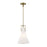 Atlas Lighting Izel 20'' Wide 1Lt Pendant, Antique Brass/White