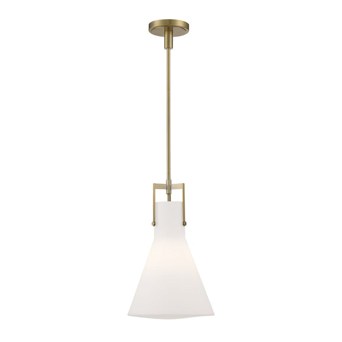 Atlas Lighting Izel 20'' Wide 1Lt Pendant, Antique Brass/White