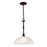 Atlas Lighting Jackson 14''W 1Lt Pendant, Oil Rubbed Bronze/White