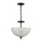 Atlas Lighting Jackson 14''W 2Lt Pendant, Oil Rubbed Bronze/White