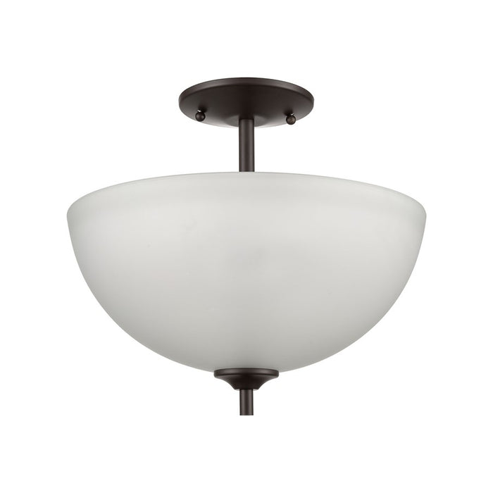 Atlas Lighting Jackson 14''W 2Lt Pendant, Oil Rubbed Bronze/White