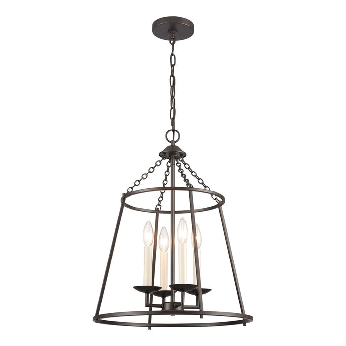 Atlas Lighting Joanie 17.25'' Wide 4Lt Pendant, Old Bronze