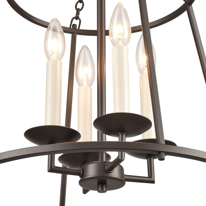 Atlas Lighting Joanie 17.25'' Wide 4Lt Pendant, Old Bronze