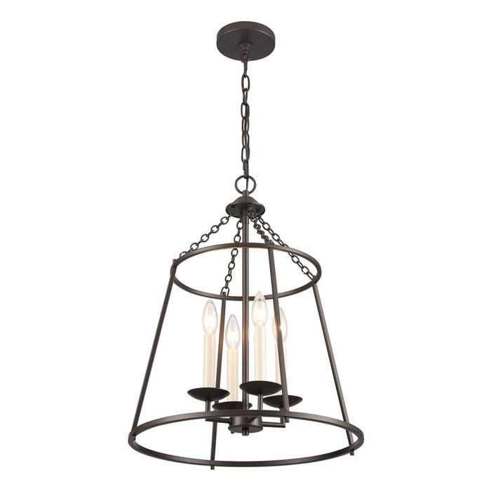 Atlas Lighting Joanie 17.25'' Wide 4Lt Pendant, Old Bronze