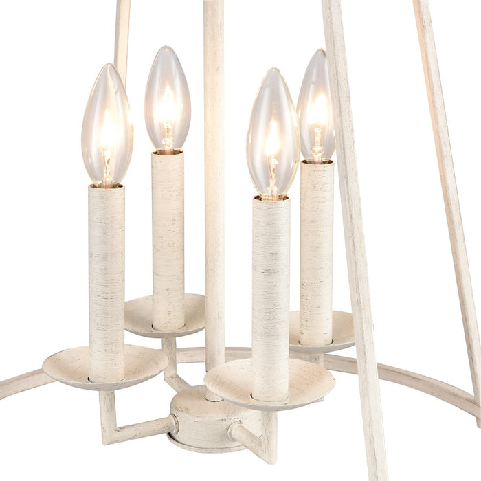 Atlas Lighting Joanie 17.25'' Wide 4Lt Pendant, Antique White