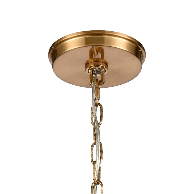 Atlas Lighting Judy 16in 3-Light Pendant | Transitional Satin Brass and Clear Glass | Kitchen Island & Dining Room | Model CL11785-BS