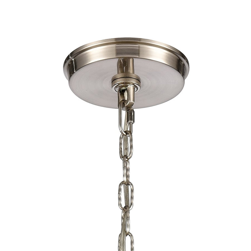 Atlas Lighting Judy 16in 3-Light Pendant | Transitional Satin Nickel and Clear Glass | Kitchen Island & Dining Room | Model CL11785-SV