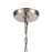 Atlas Lighting Judy 16'' Wide 3Lt Pendant, Satin Nickel/Clear