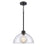 Atlas Lighting Julian 14'' Wide 1Lt Pendant, Matte Black/Clear