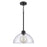Atlas Lighting Julian 14'' Wide 1Lt Pendant, Matte Black/Clear