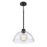 Atlas Lighting Julian 14'' Wide 1Lt Pendant, Matte Black/Clear