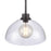 Atlas Lighting Julian 14'' Wide 1Lt Pendant, Matte Black/Clear
