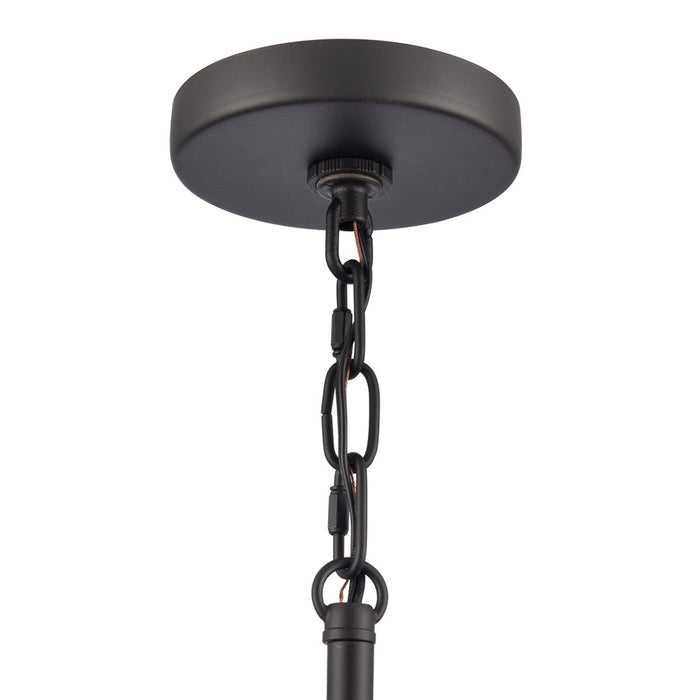 Atlas Lighting Julian 14'' Wide 1Lt Pendant, Matte Black/Clear