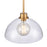 Atlas Lighting Julian 14'' Wide 1Lt Pendant, Brushed Gold/Clear