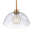 Atlas Lighting Julian 14'' Wide 1Lt Pendant, Brushed Gold/Clear