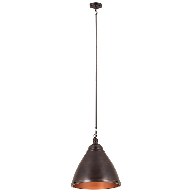 Atlas Lighting Katelyn 15in 1-Light Pendant | Transitional Dark Bronze Metal | Kitchen Island & Dining Room | 15 x 15 x 16 in | Model CL11787-BZ