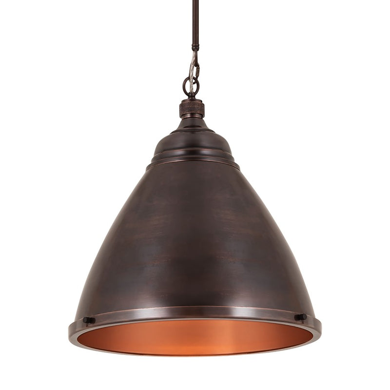 Atlas Lighting Katelyn 15in 1-Light Pendant | Transitional Dark Bronze Metal | Kitchen Island & Dining Room | 15 x 15 x 16 in | Model CL11787-BZ