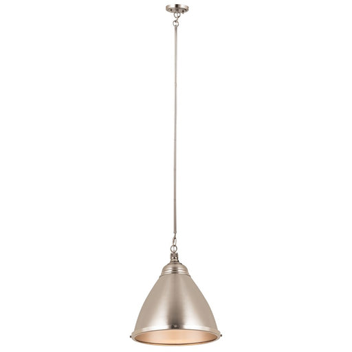 Atlas Lighting Katelyn 15'' Wide 1Lt Pendant, Brushed Steel/Silver