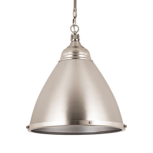 Atlas Lighting Katelyn 15'' Wide 1Lt Pendant, Brushed Steel/Silver