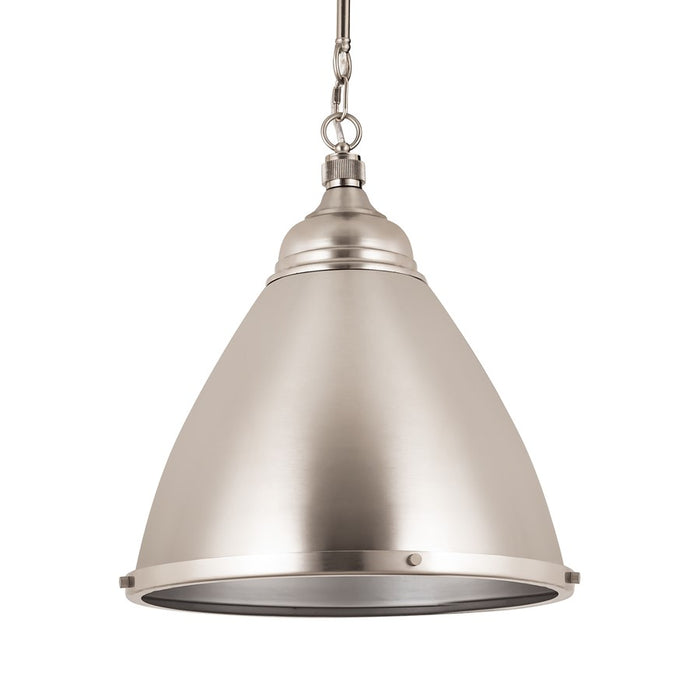 Atlas Lighting Katelyn 15'' Wide 1Lt Pendant, Brushed Steel/Silver