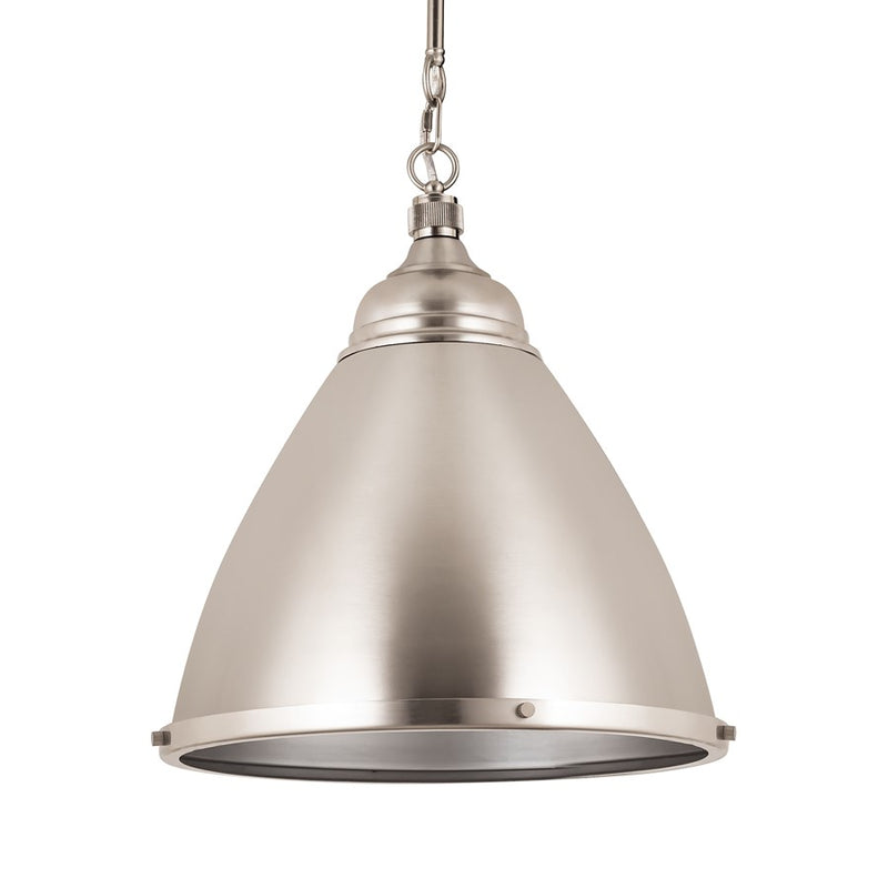 Atlas Lighting Katelyn 15in 1-Light Pendant | Transitional Brushed Steel Metal | Kitchen Island & Dining Room | 15 x 15 x 16 in | Model CL11787-SV