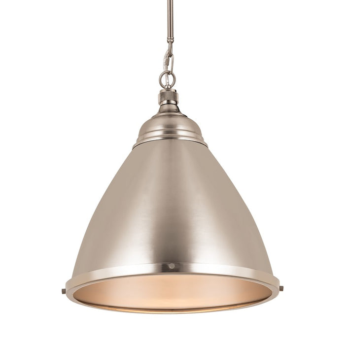 Atlas Lighting Katelyn 15'' Wide 1Lt Pendant, Brushed Steel/Silver