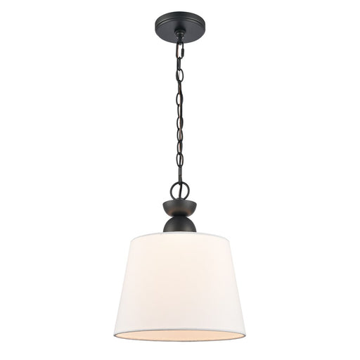 Atlas Lighting Kistler 12'' Wide 1Lt Pendant, Charcoal/White