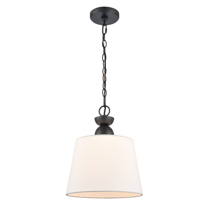 Atlas Lighting Kistler 12'' Wide 1Lt Pendant, Charcoal/White