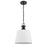 Atlas Lighting Kistler 12'' Wide 1Lt Pendant, Charcoal/White