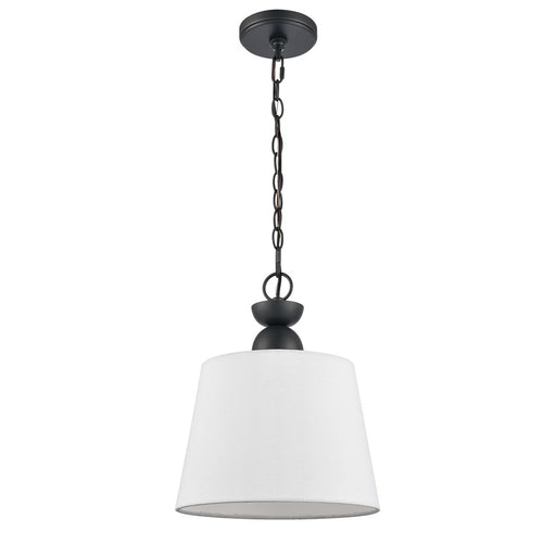 Atlas Lighting Kistler 12'' Wide 1Lt Pendant, Charcoal/White