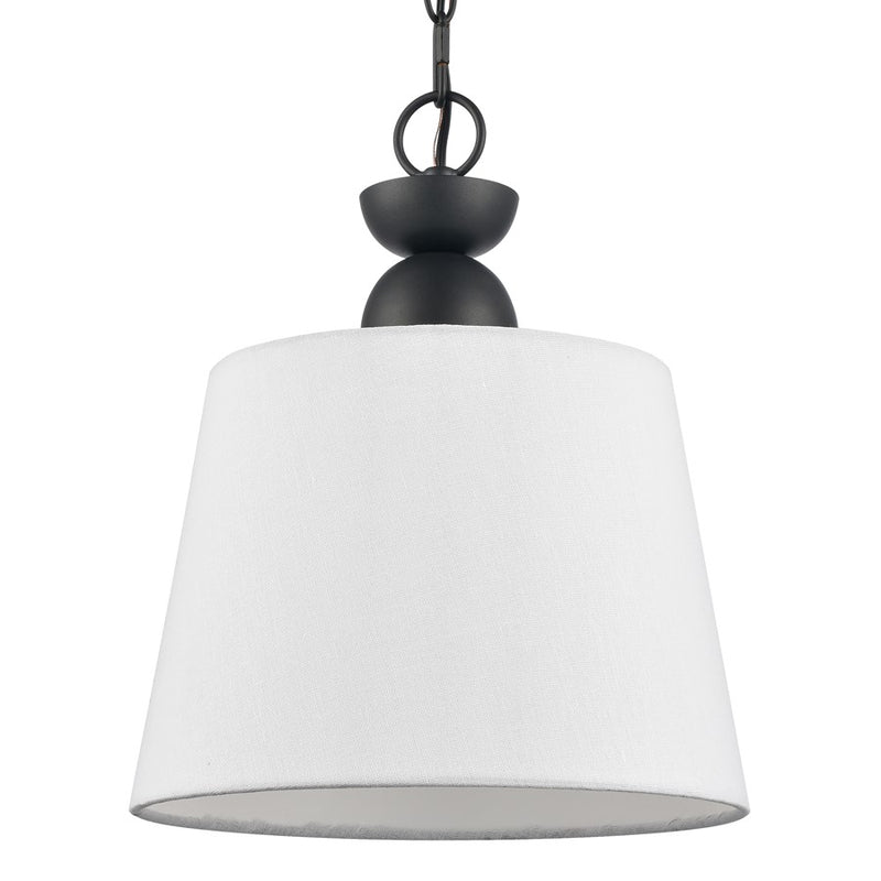 Atlas Lighting Kistler 12'' Wide 1Lt Pendant, Charcoal/White