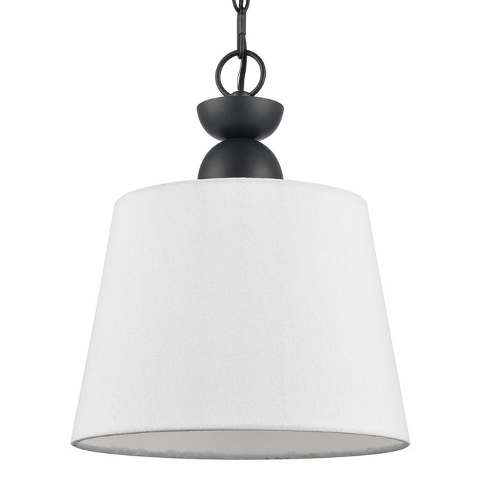 Atlas Lighting Kistler 12'' Wide 1Lt Pendant, Charcoal/White