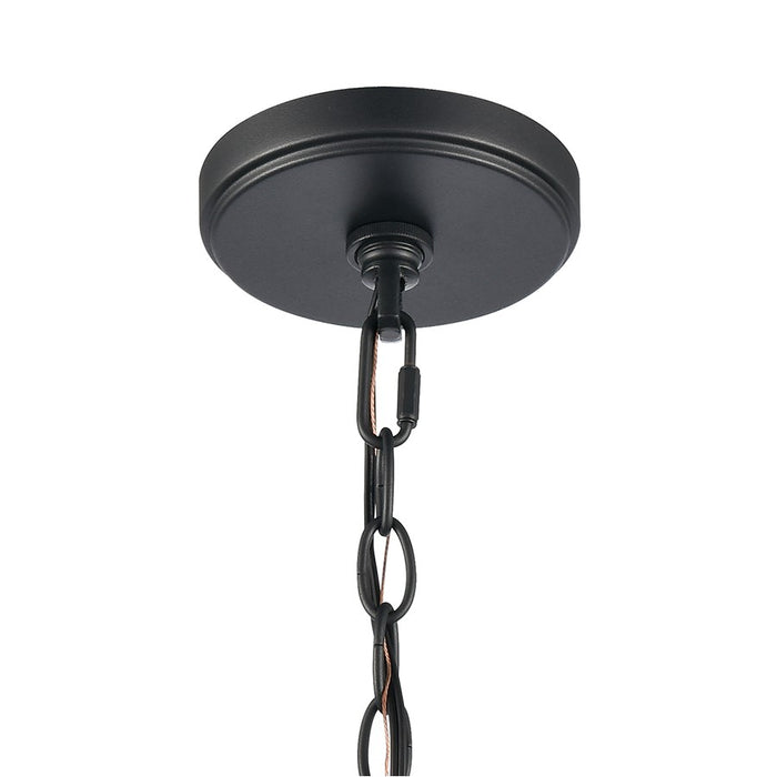 Atlas Lighting Kistler 12'' Wide 1Lt Pendant, Charcoal/White
