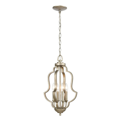 Atlas Lighting Lanesboro 12'' Wide 4Lt Pendant, Dusted Silver