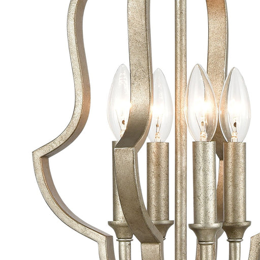 Atlas Lighting Lanesboro 12'' Wide 4Lt Pendant, Dusted Silver