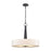 Atlas Lighting Leo 22'' Wide 4Lt Pendant, Matte Black/White