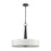 Atlas Lighting Leo 22'' Wide 4Lt Pendant, Matte Black/White