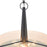 Atlas Lighting Leo 22'' Wide 4Lt Pendant, Matte Black/White