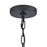 Atlas Lighting Leo 22'' Wide 4Lt Pendant, Matte Black/White