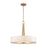 Atlas Lighting Leo 22'' Wide 4Lt Pendant, Brushed Gold/White