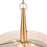 Atlas Lighting Leo 22'' Wide 4Lt Pendant, Brushed Gold/White
