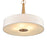Atlas Lighting Leo 22'' Wide 4Lt Pendant, Brushed Gold/White