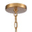 Atlas Lighting Leo 22'' Wide 4Lt Pendant, Brushed Gold/White