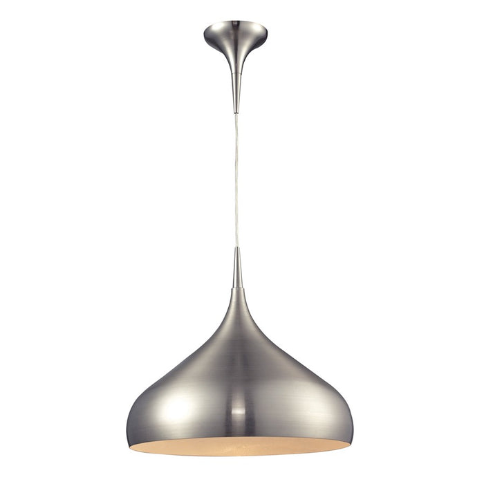Atlas Lighting Lindsey 17'' Wide 1Lt Pendant, Satin Nickel