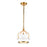 Atlas Lighting Marin 10.5'' Wide 1Lt Pendant, Satin Brass/White