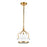 Atlas Lighting Marin 10.5'' Wide 1Lt Pendant, Satin Brass/White