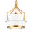Atlas Lighting Marin 10.5'' Wide 1Lt Pendant, Satin Brass/White