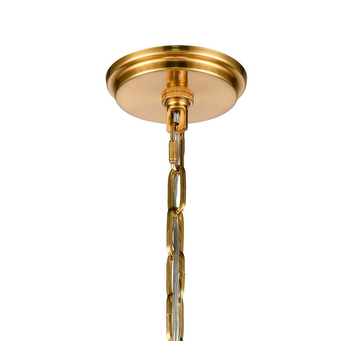 Atlas Lighting Marin 10.5'' Wide 1Lt Pendant, Satin Brass/White