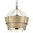 Atlas Lighting Marin 10.5'' Wide 1Lt Pendant, Polished Nickel/Brown